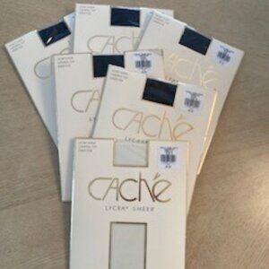 6 Pair Women's Cache' Pantyhose, New, Size B